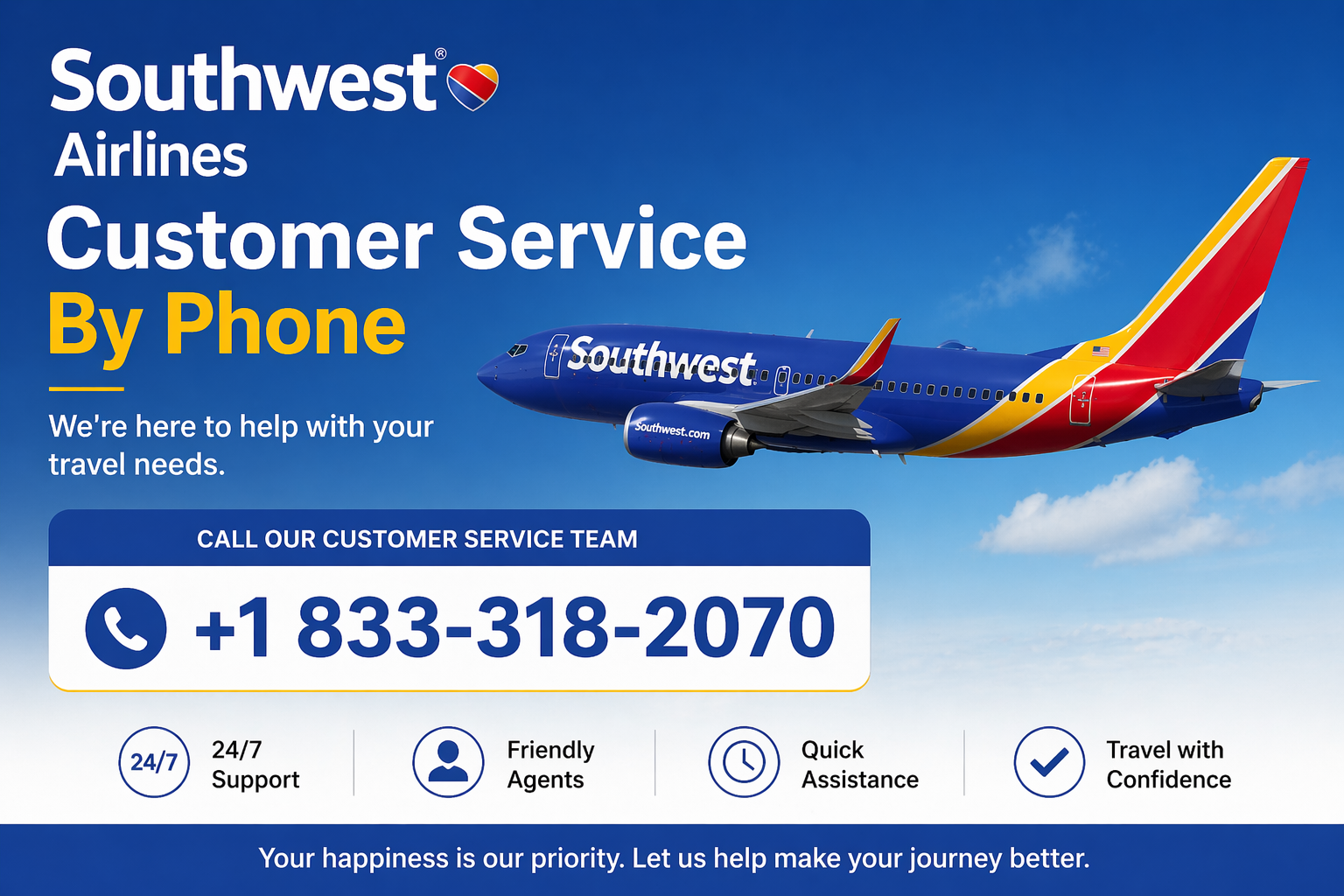 Southwest Airlines® Customer Service Complete Official Guide = Step-by-Step Help & Support 24/7